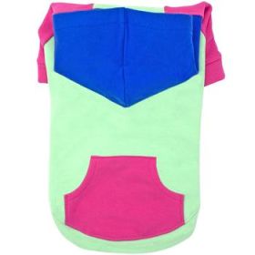 Color-Block Flex Fit Hoodie - Pink on Mint