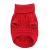 Dog Cable Knit 100% Cotton Sweater      Fiery Red