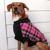 Highline Fleece Dog Coat - Pink and Black Plaid