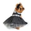 Polka Dot Dog Dress - Black and White