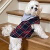 Weekender Dog Sweatshirt Hoodie - Red and Black Plaid Flannel
